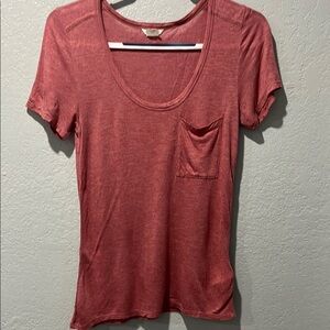 Club Monaco Women's Red Scoop Neck Top